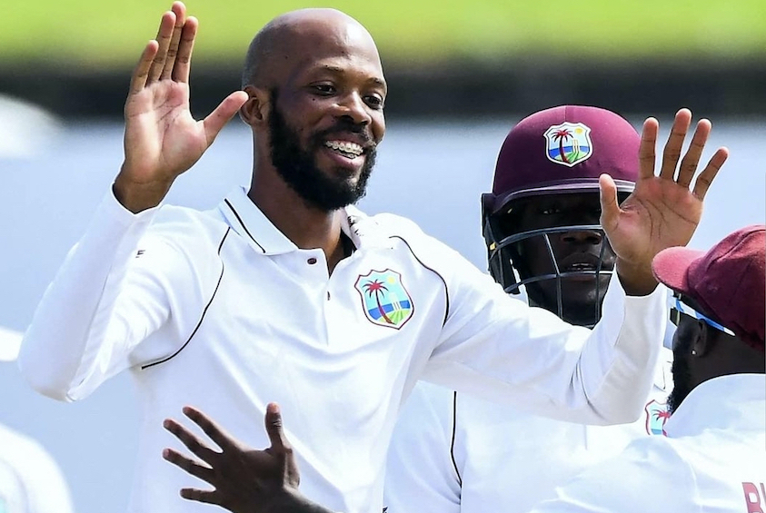 roston chase takes a wicket 2