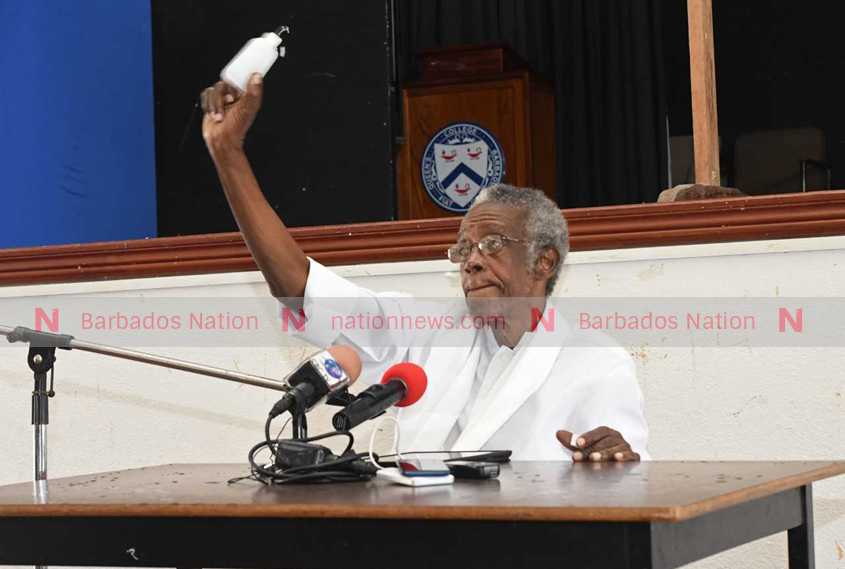 Father Clement Paul blessing Queen’s College feb 17 by Jameel