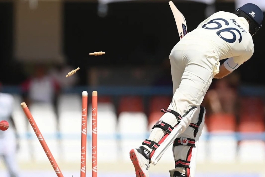 England captain Joe Root was bowled