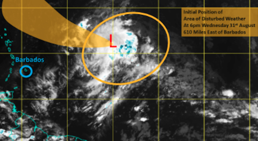 area of disturbed weather
