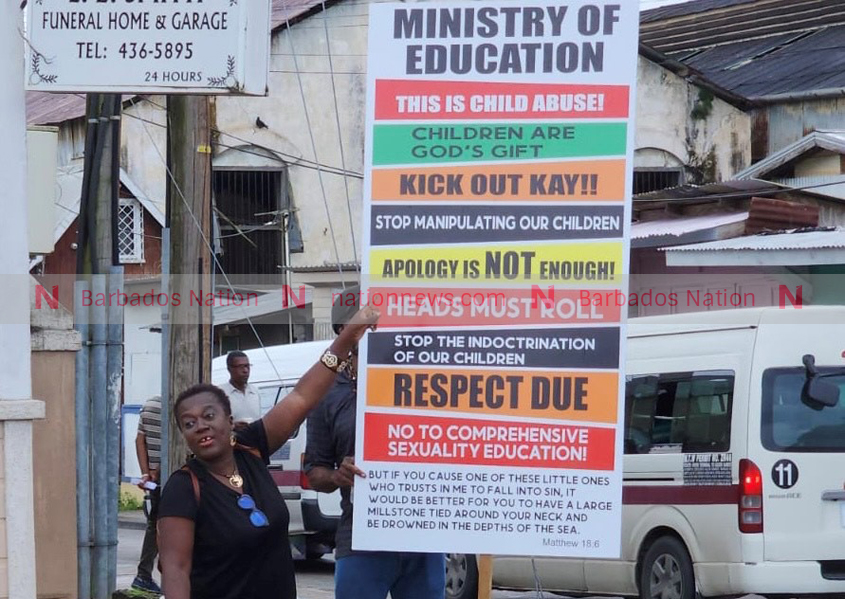 Marcia Weekes protest
