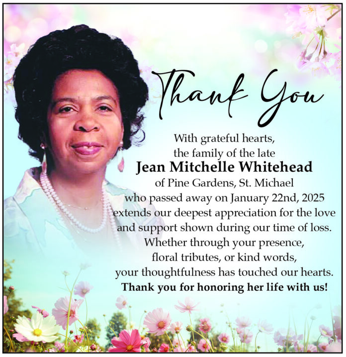 Jean Whitehead thank you