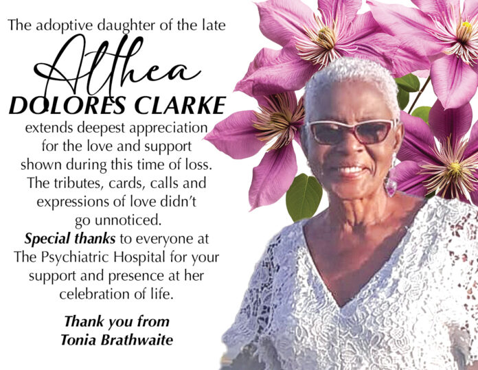 ALTHEA CLARKE thank you