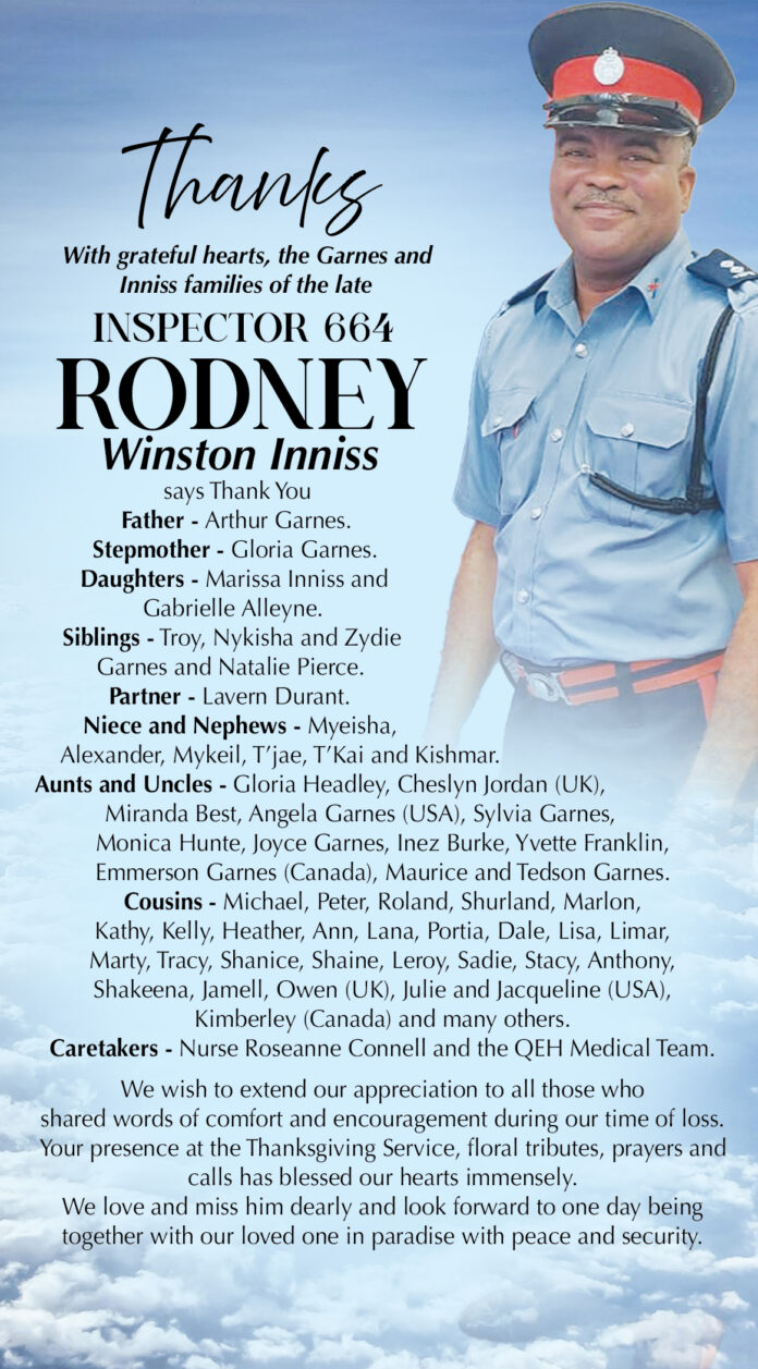 RODNEY INNISS-thank you