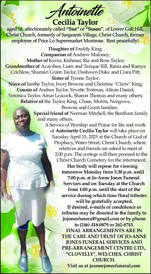 Antoinette Taylor fin