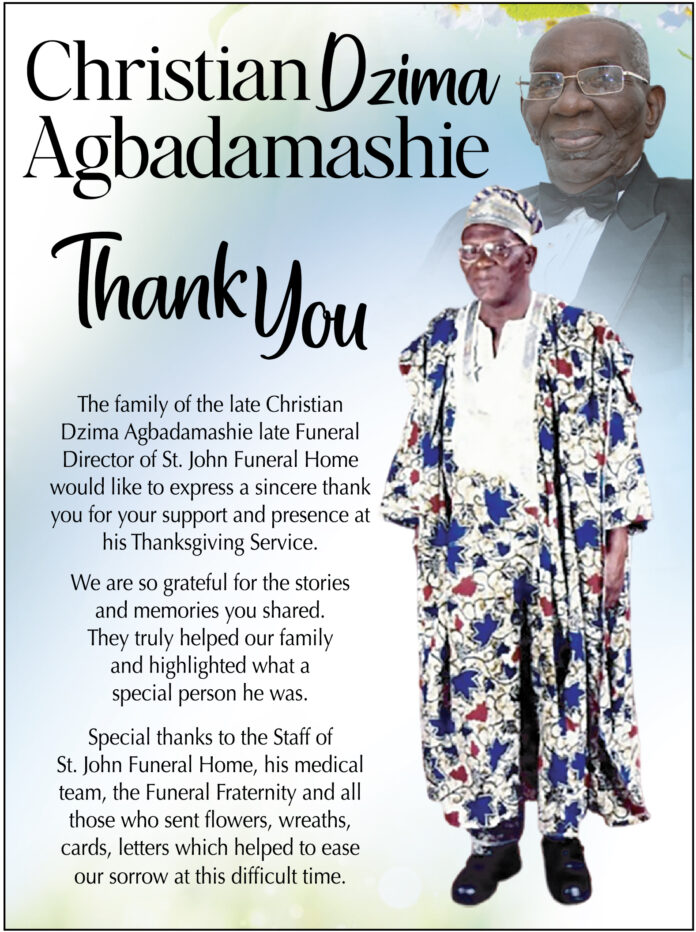 CHRISTIAN ABAGDMAGSHIE THANK YOU