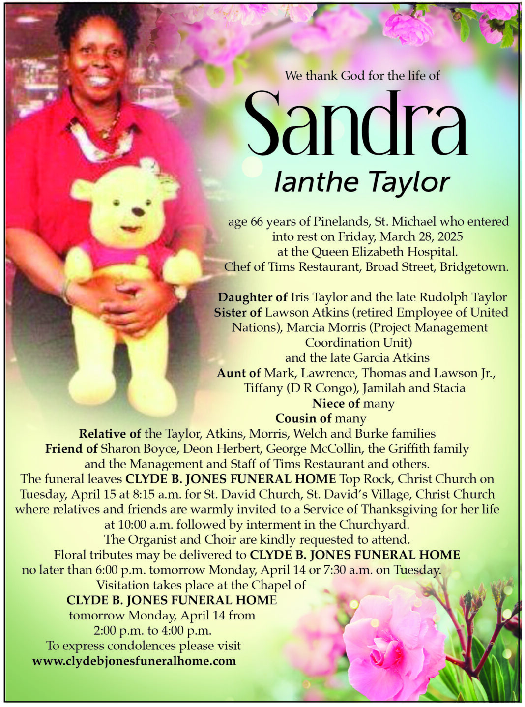 Sandra Ianthe Taylor nationnews