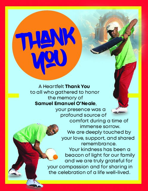 Samuel O'Neale Thank you