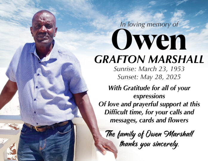 OWEN MARSHALL thank you