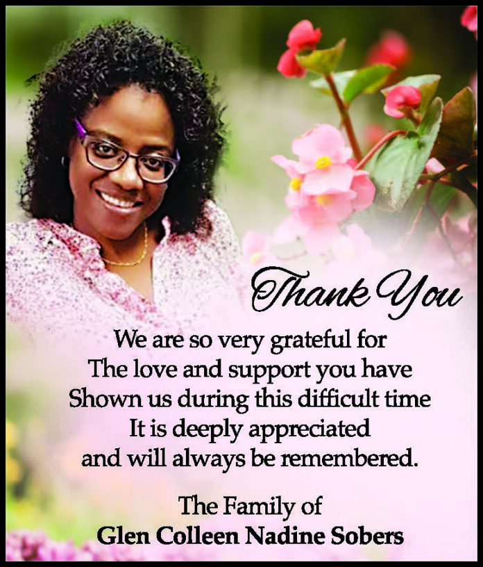 Glen Sobers Thank you