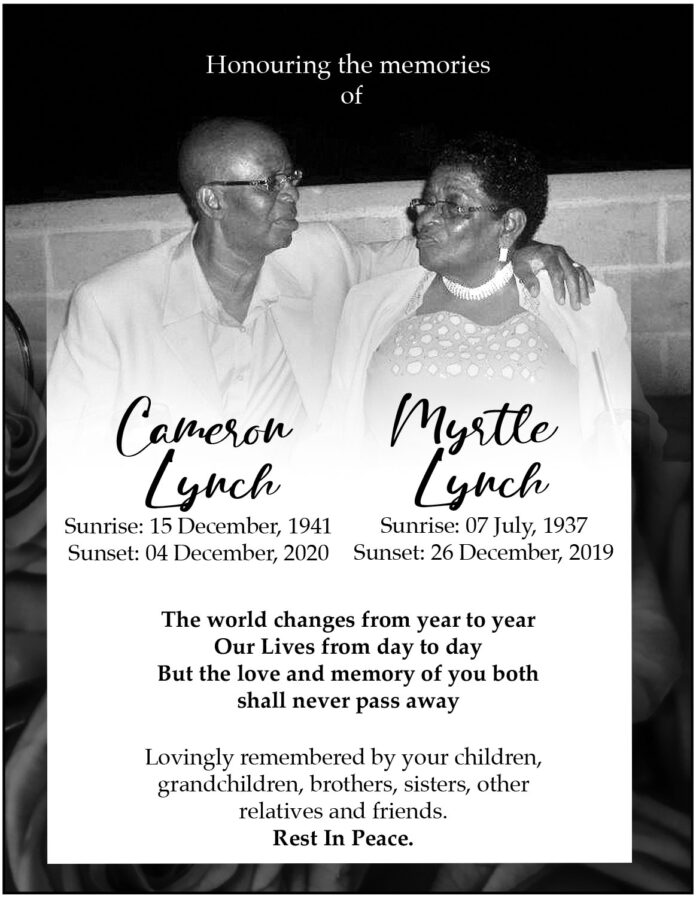 Cameron & Myrtle Lynch 2025