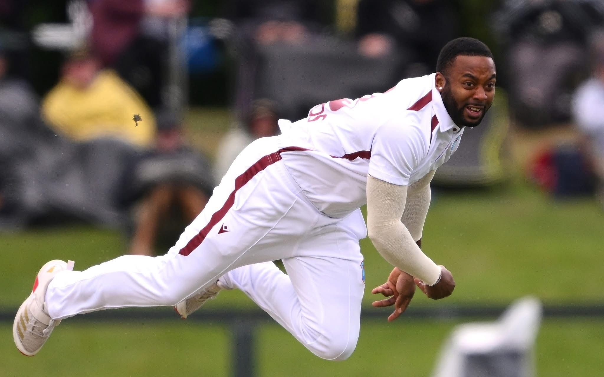 Windies fast bowlers rattle New Zealand on rain-hit first day