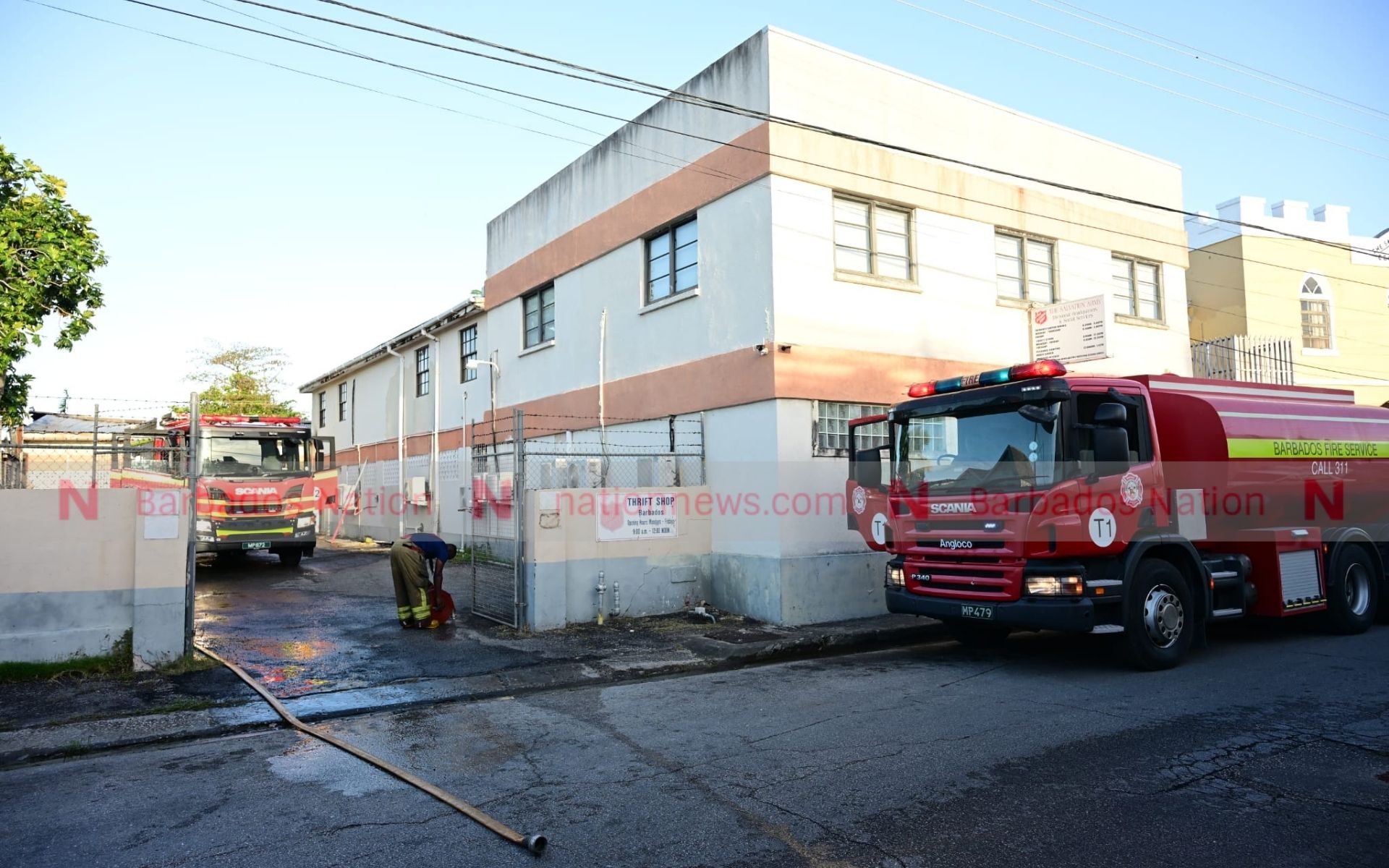 Fire damages Salvation Army Thrift Store in Bridgetown