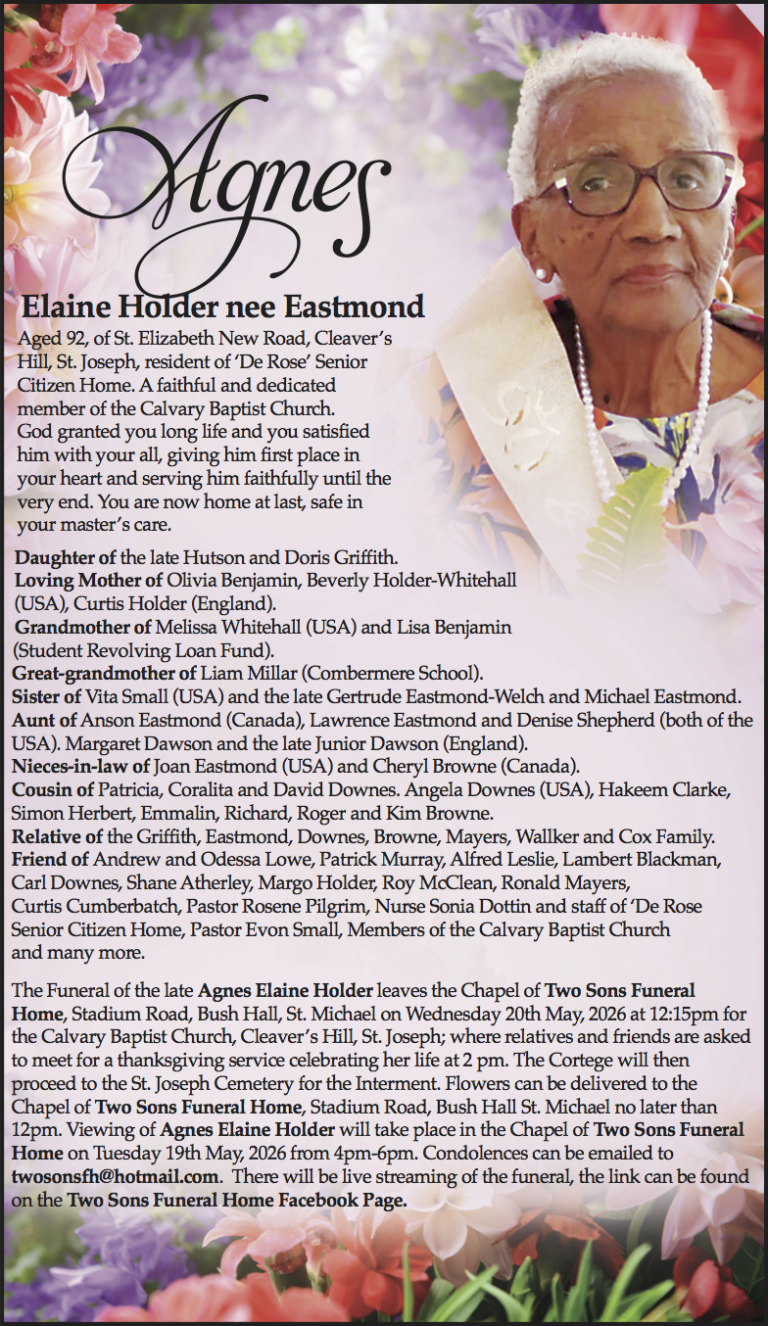 Agnes Elaine Holder nee Eastmond