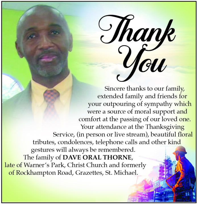 Dave Thorne thank you