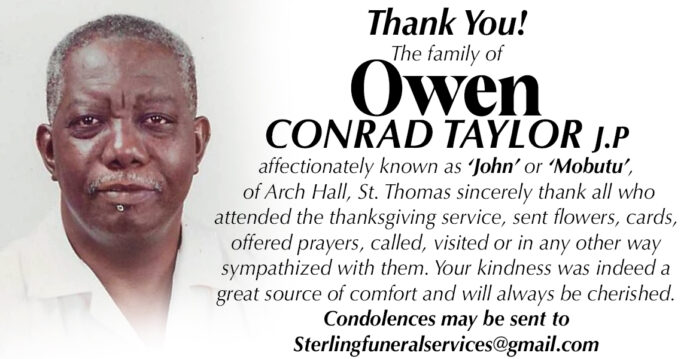 OWEN TAYLOR thank you