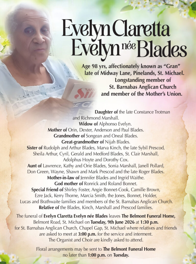 Evelyn Claretta Evelyn née Blades