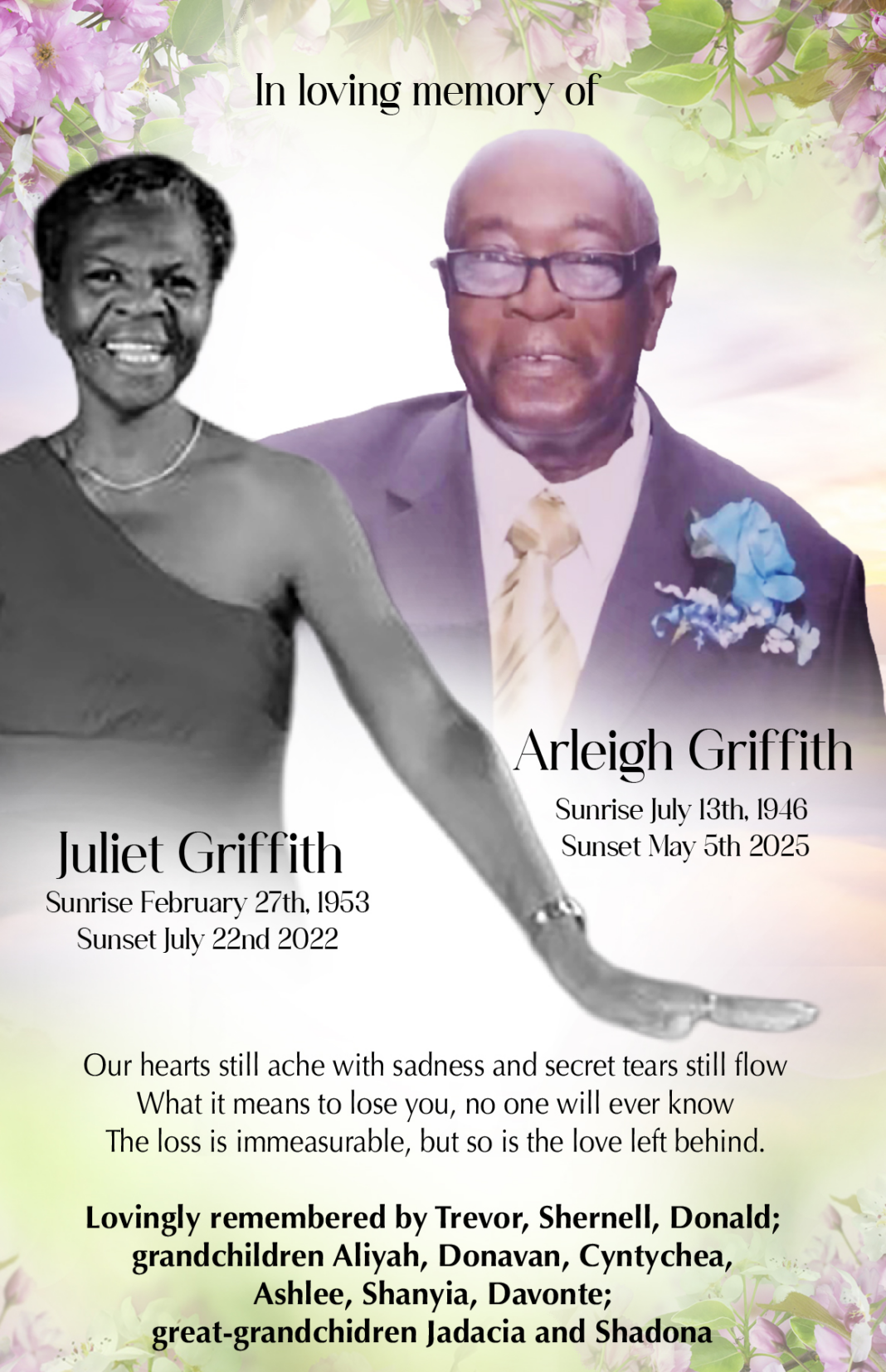 JULIET & ROOSEVELT GRIFFITH