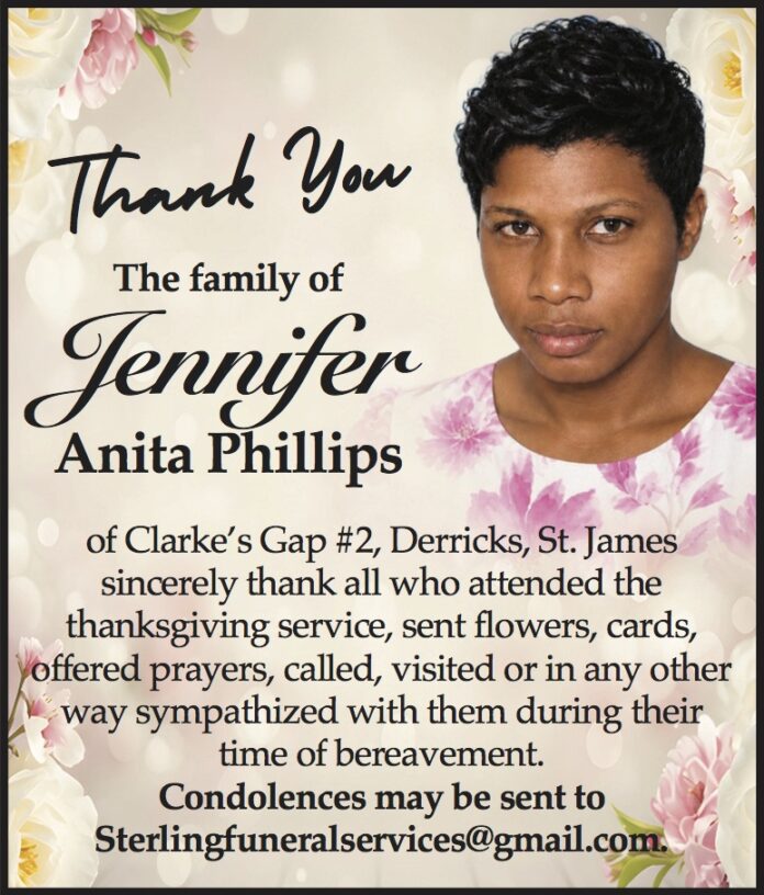 Jennifer Phillips thank you