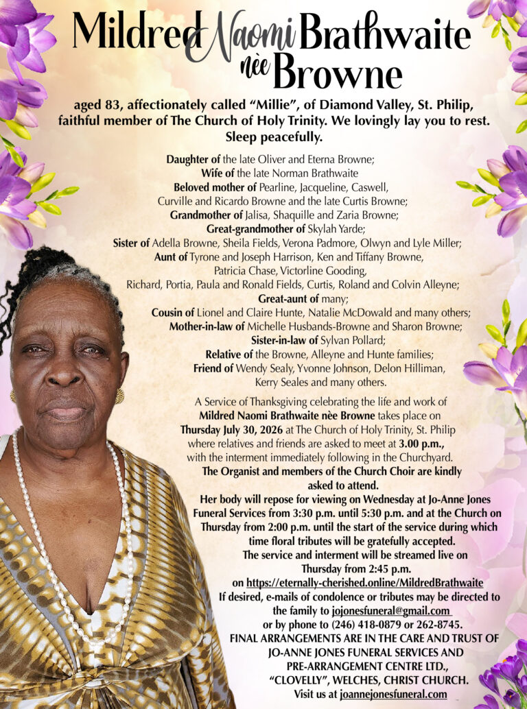 Mildred Naomi Brathwaite née Browne