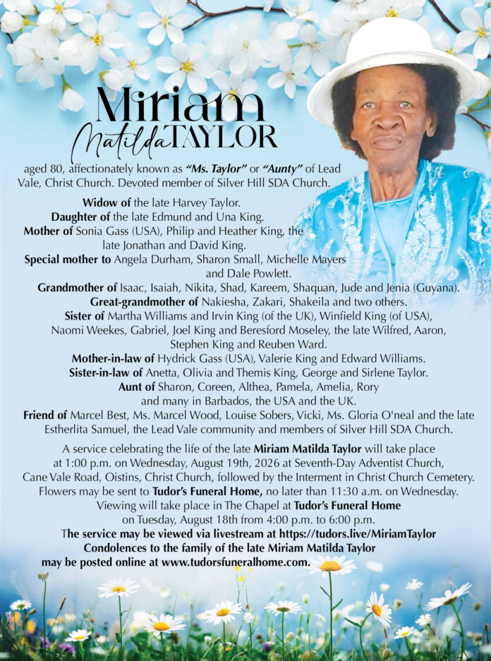 MIRIAM TAYLOR